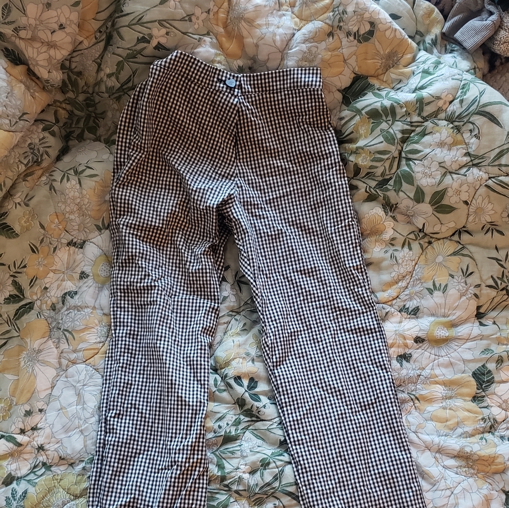 Valfre Gingham Straight-Leg Pants